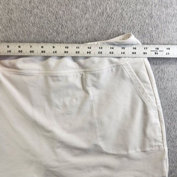 Footjoy Skort Womens L White Jersey Knit Zip Pocket Short Lined Skirt Golf FJ - Picture 9 of 13